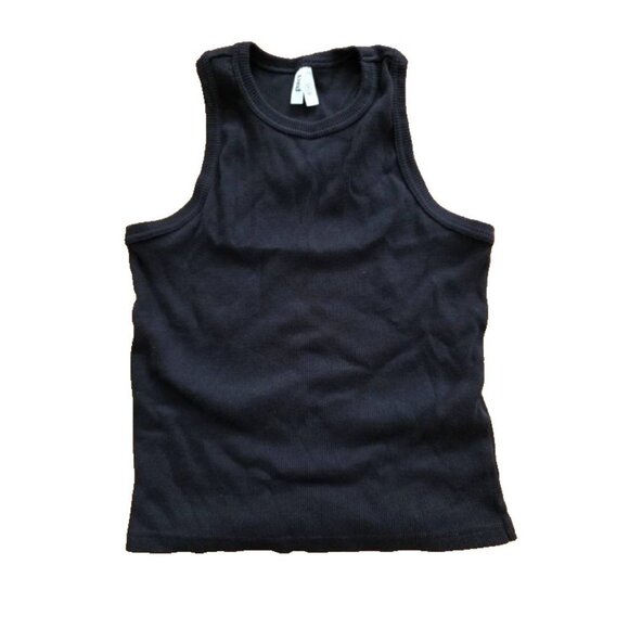 Pact Sleeveless Top Organic Cotton Small Black Scoop Neck Basic A001085 - Picture 1 of 7